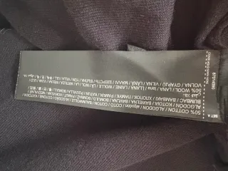 Jersey Mango Algodón y Lana Negro