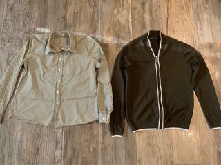 Conjunto T.M. Thomas Burberry y Zara verde oliva