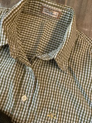 Conjunto T.M. Thomas Burberry y Zara verde oliva