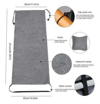 Parasol para cochecito de bebé gris