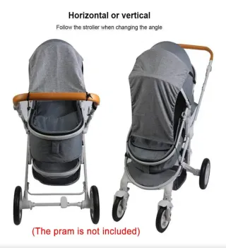 Parasol para cochecito de bebé gris