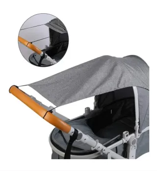 Parasol para cochecito de bebé gris