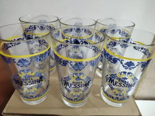 Set 6 Bicchieri Birra Messina 0,4L nuovi