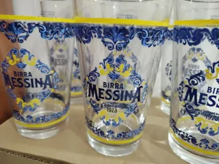 Set 6 Bicchieri Birra Messina 0,4L nuovi