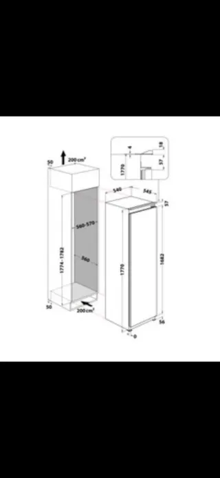 Congelador integrable Whirlpool WHSD18F013D1