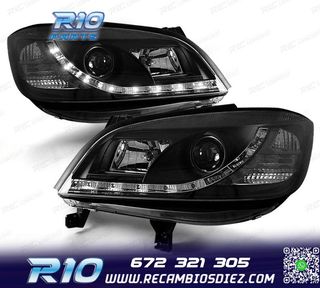 FAROS PARA OPEL ZAFIRA 99-05 LUZ DIURNA LED NEGROS
