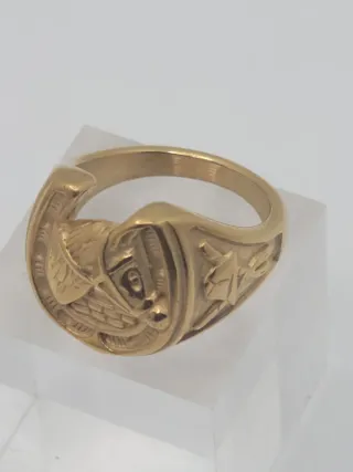 Anillo Herradura Chapado Oro Acero Quirúrgico