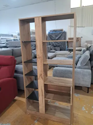 Librería Estantería Madera Gris
