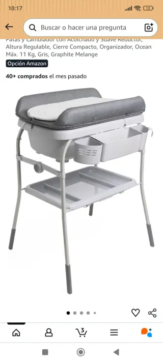 Bañera cambiador bebé