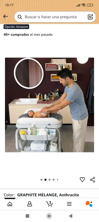 Bañera cambiador bebé