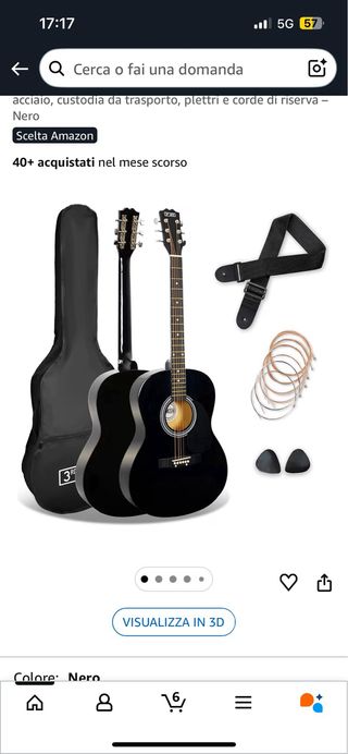 Chitarra classica 3rd Ave con accessori