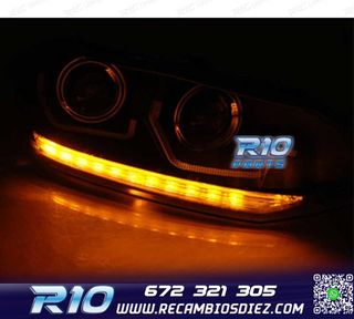 FAROS VOLKSWAGEN VW POLO 6 2G 17- DINÁMICO LED NEGRO
