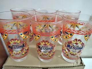 Birra Messina 6 bicchieri in vetro 0,4l
