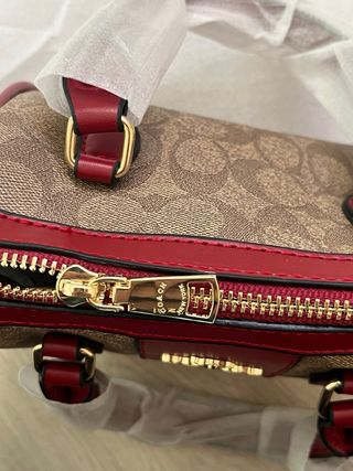 Bolso Coach Burdeos y Beige