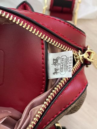 Bolso Coach Burdeos y Beige