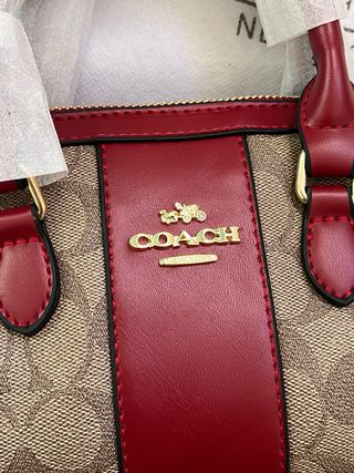 Bolso Coach Burdeos y Beige