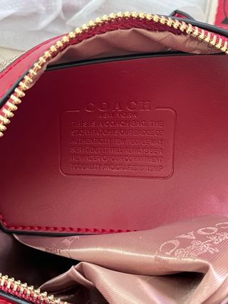 Bolso Coach Burdeos y Beige