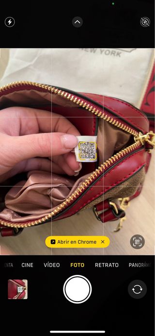 Bolso Coach Burdeos y Beige