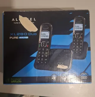 Teléfonos fijos Alcatel negros