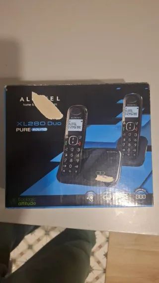 Teléfonos fijos Alcatel negros