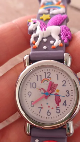 Reloj infantil unicornio morado