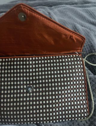 Bolso de mano mujer marrón y multicolor