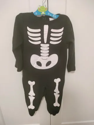 Disfraz esqueleto infantil con capucha