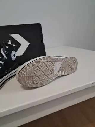 Converse All Star Botas Negras Cuero