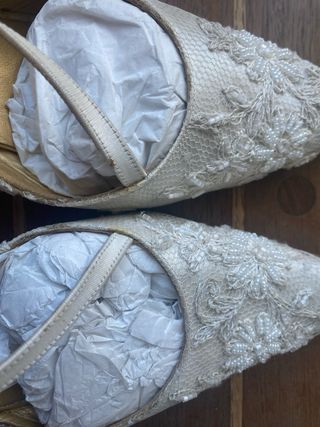 Zapatos Novia Rosa Carboné Seda Mikado Talla 40