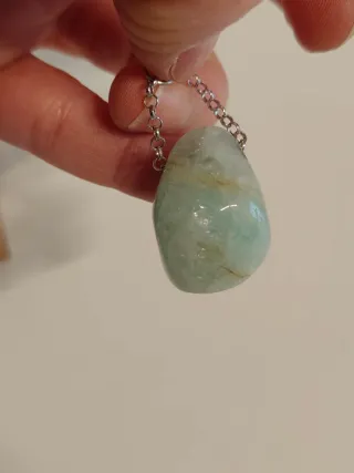 Ciondolo acquamarina naturale autentica burattata