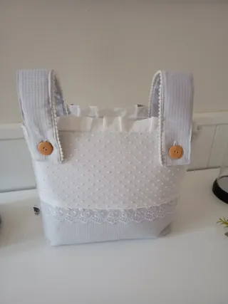 Bolso Panera para carrito de bebé con lazos