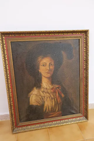 Cuadro Vintage Retrato Dama Clásico