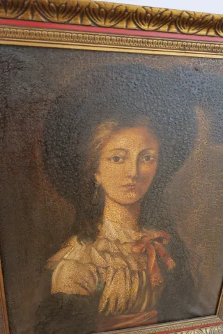 Cuadro Vintage Retrato Dama Clásico