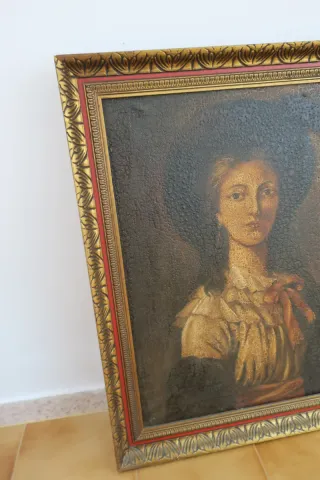 Cuadro Vintage Retrato Dama Clásico