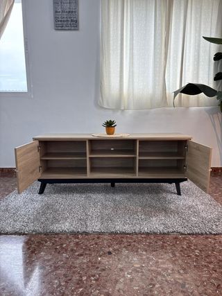 Mueble TV madera y metal