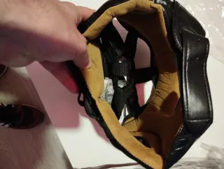 Casco de boxeo Leone negro