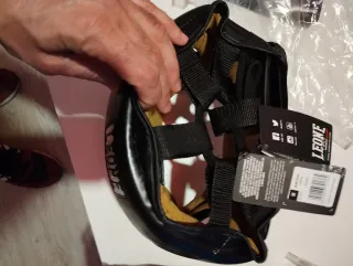 Casco de boxeo Leone negro