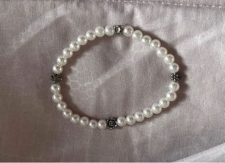 Bracciale elastico perle donna