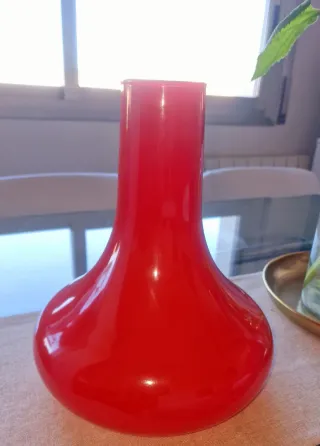 Jarrón de cristal naranja