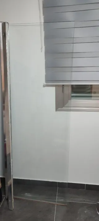 Mampara Ducha 75x182cm Cristal templado y Metal