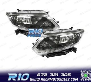 FAROS PARA NISSAN XTRAIL 14-18 LED FONDO NEGRO
