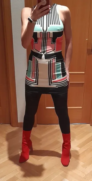 fiesta sexy corto multicolor