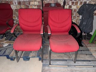 Sillas de conferencia rojas (pack 2)