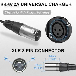 Cargador 54.6V 2A bicicleta patinete electrico