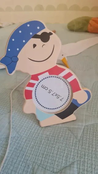 Bebé Doudou, Colgante Madera y Portafotos NUEVO