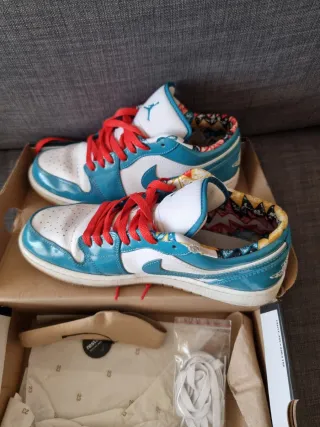 Air Jordan 1 Low SE Barcelona Azzurro