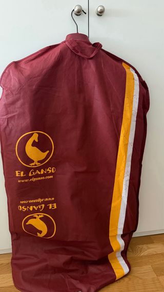 Americana El Ganso azul forro rojo