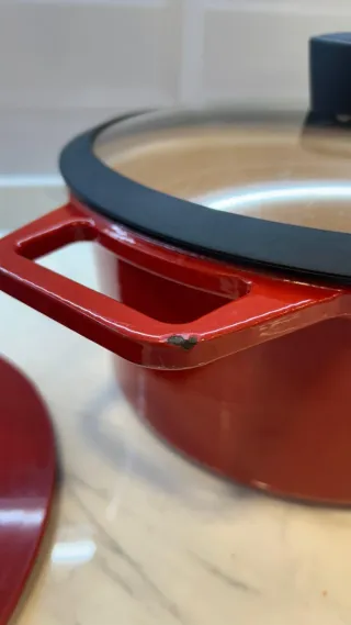 URGE Cacerola Misen Hierro Fundido Roja