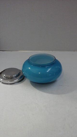 Joyero azul y plata vintage