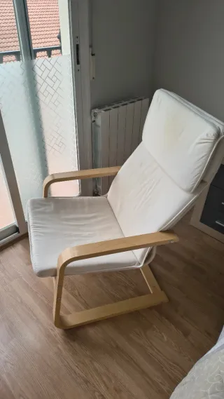 Butaca Ikea beige/blanca